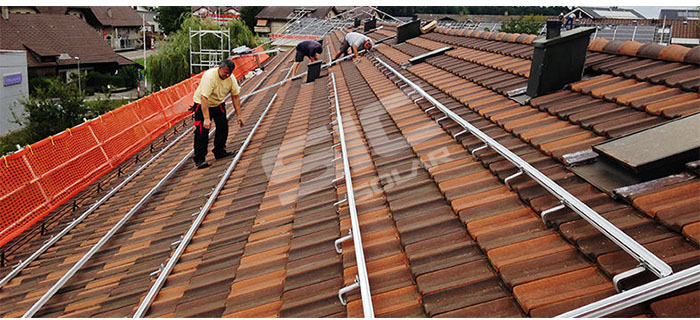Tile roof solar mounting