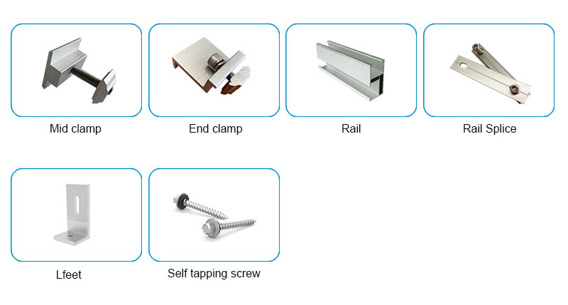 Solar panel roof mounting kits