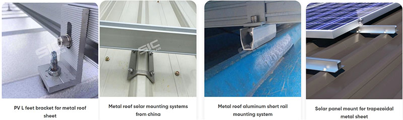 Metal roof solar mounting systems