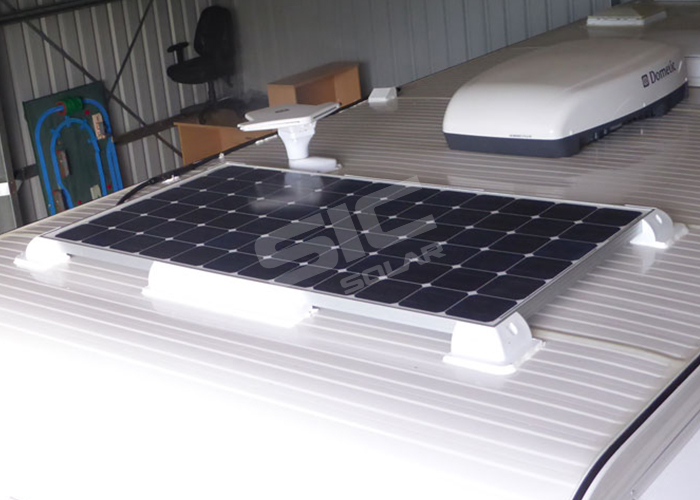 Mounting solar panels on van roof