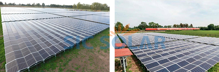 Double sided Solar farm Ground mounting system 