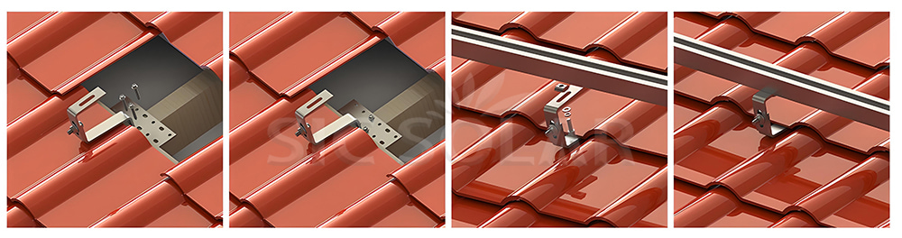Adjustable Solar Mount Tile Roof Hook