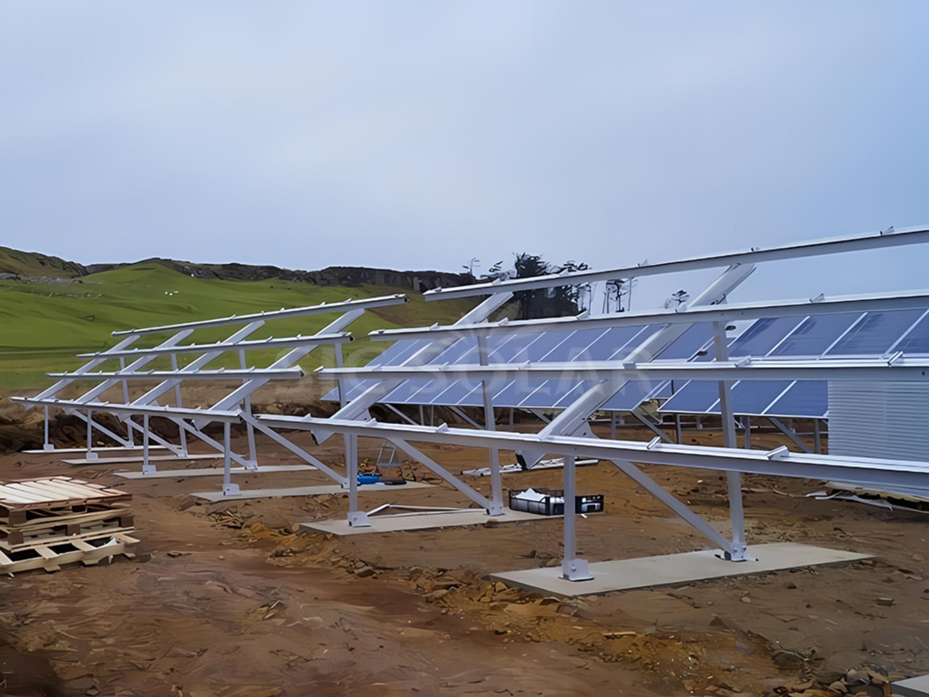 Pv ground mounting system