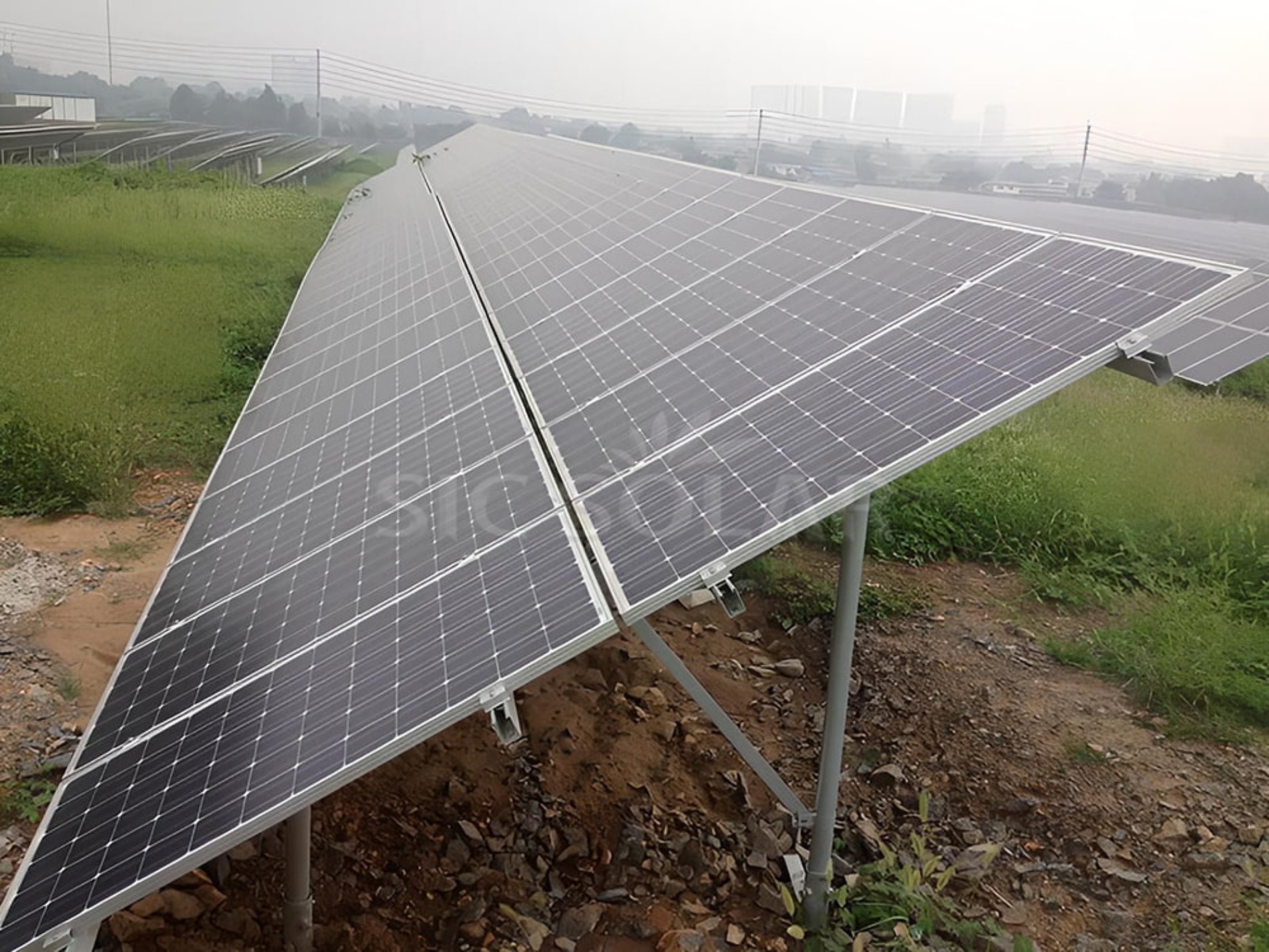 Solar PV ground mounting structure
