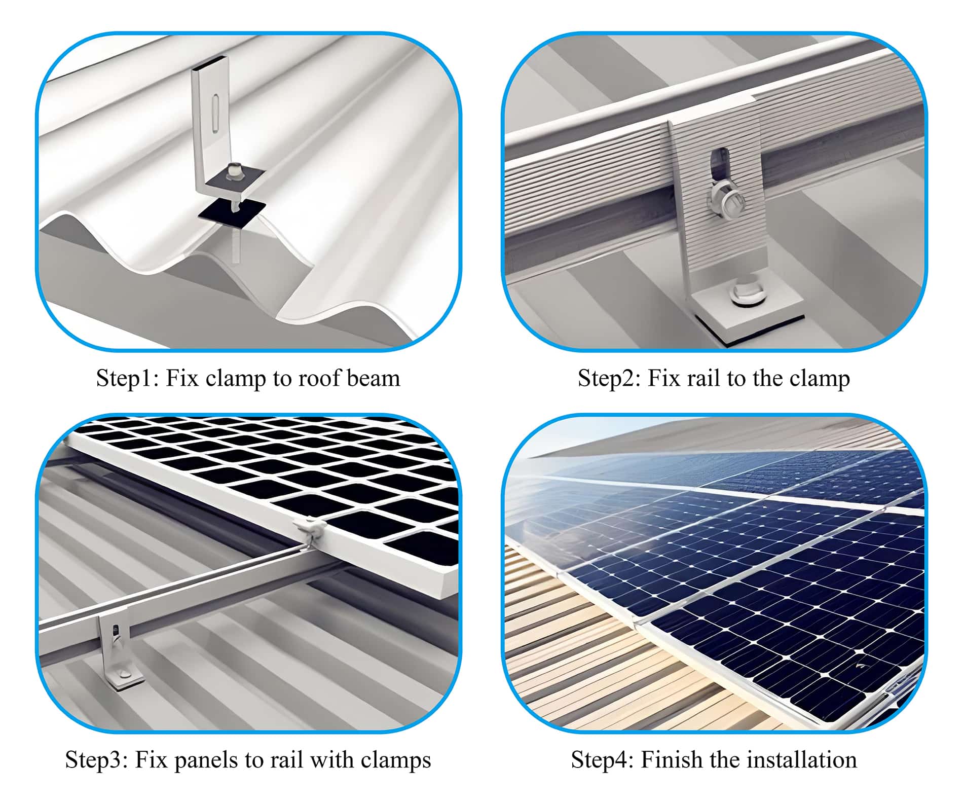 L Feet Metal Roof Solar Mounting System