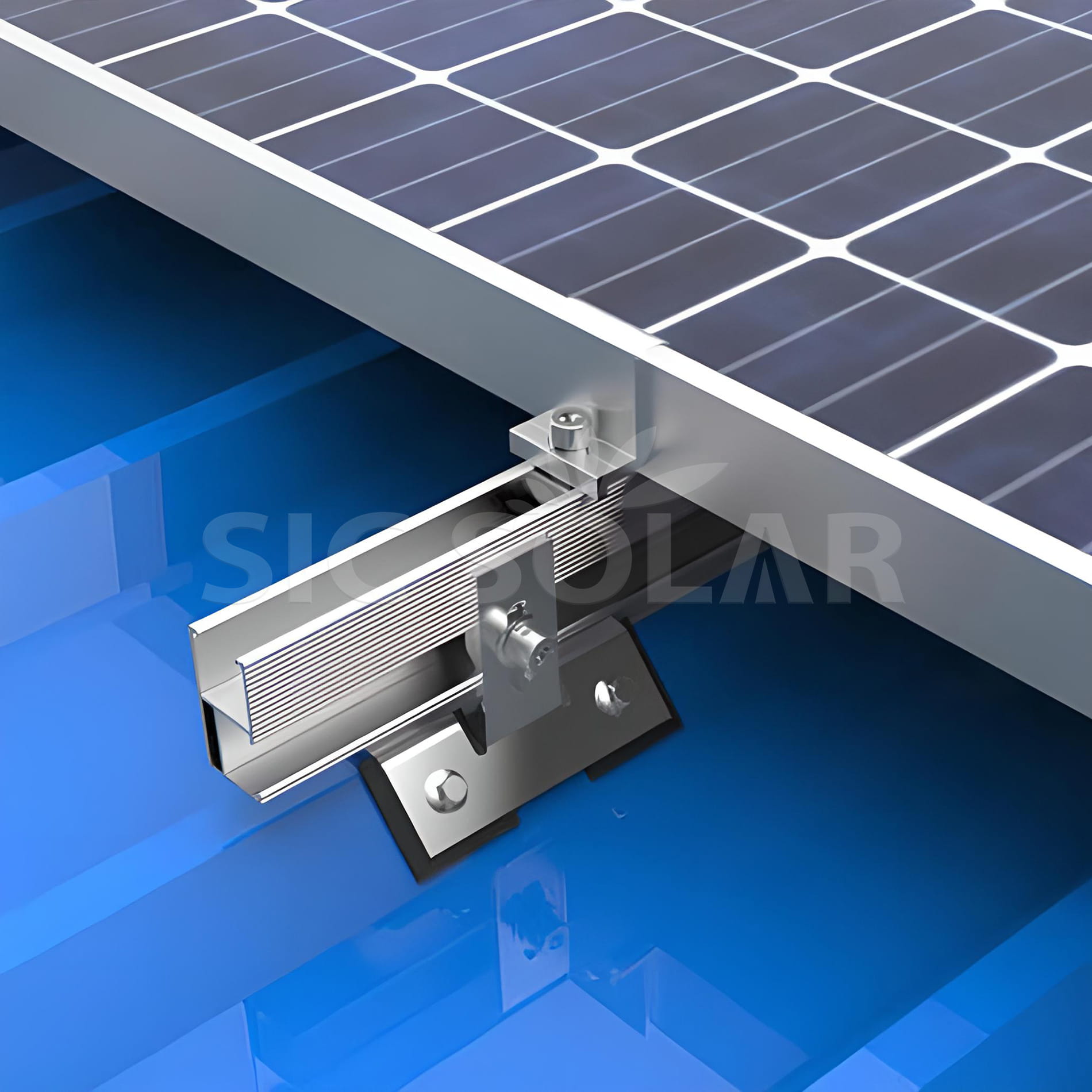 Solar panel brackets for metal roof