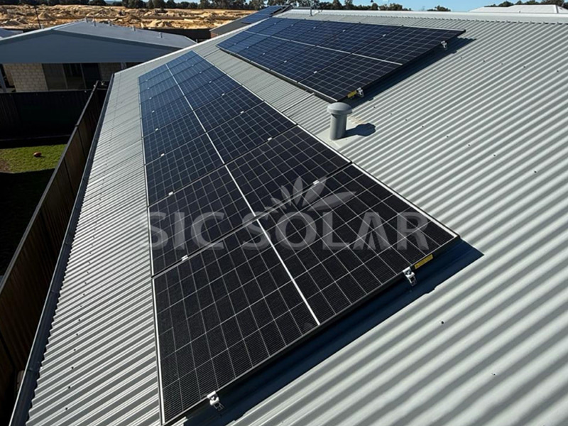 solar panels on pitched roof
