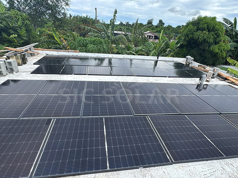 solar panel mounting on flat roof