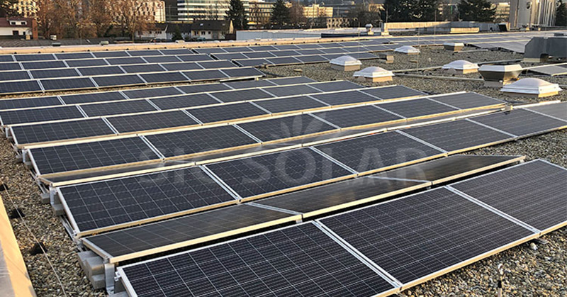 mounting solar panels on a flat roof