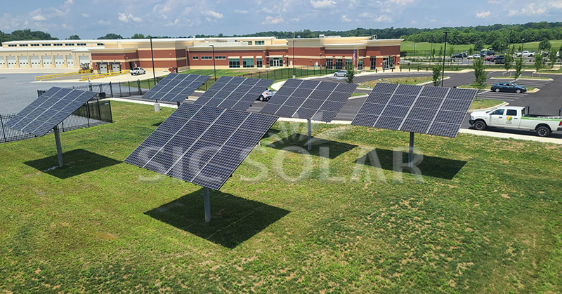 pole mount solar ground system