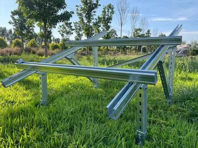 Steel C channel solar ground system