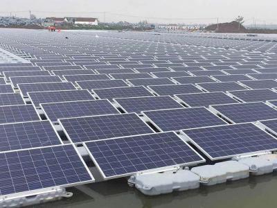 Floating solar arrays