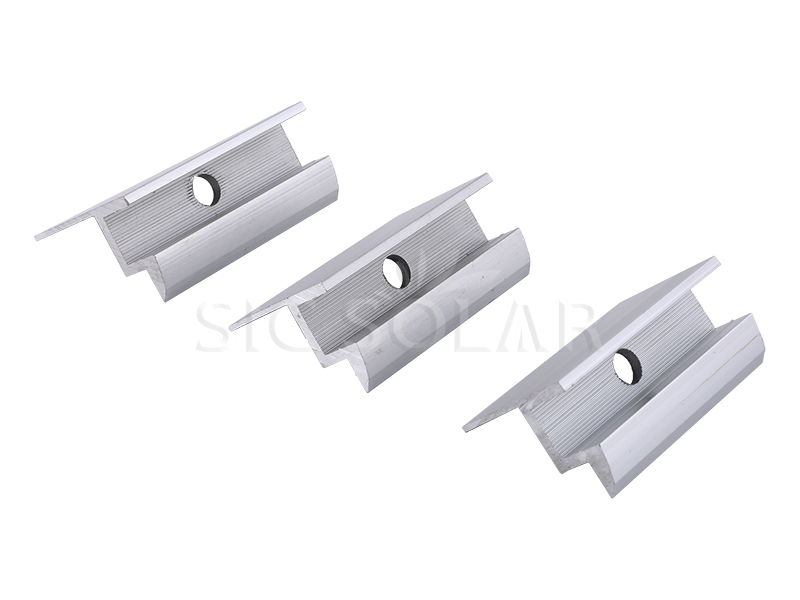 Solar aluminium black/silver end rail clamps