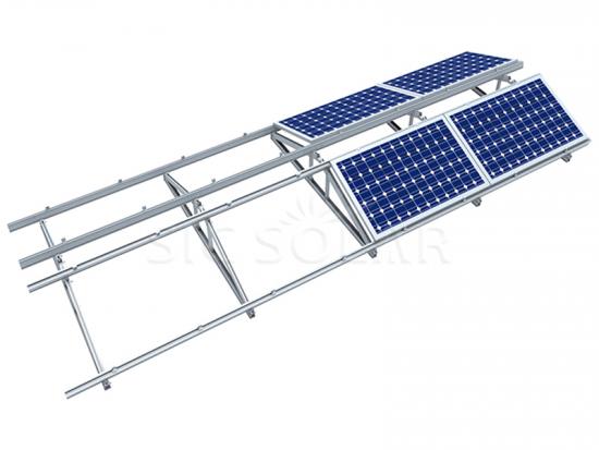 Adjustable ballast solar structure
