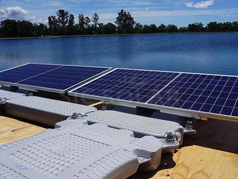 Floating solar arrays