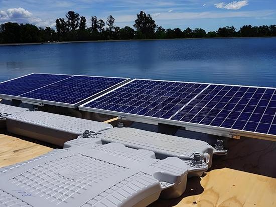 Floating solar arrays
