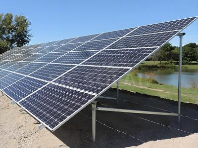 Residential ground mounted solar panels