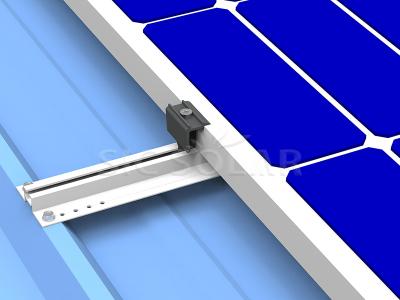 Solar railless mounting system for metal roof