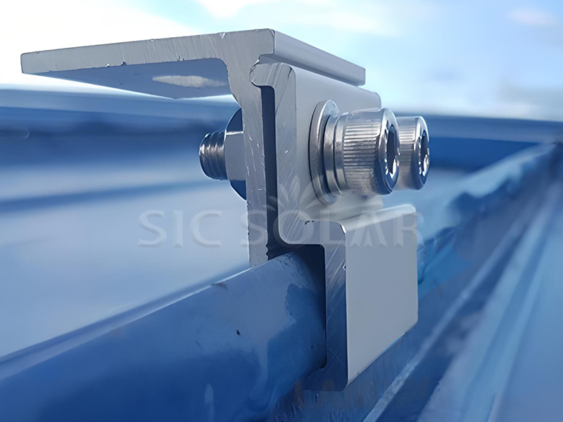solar panel mounting structure clamp for klip-lok roof