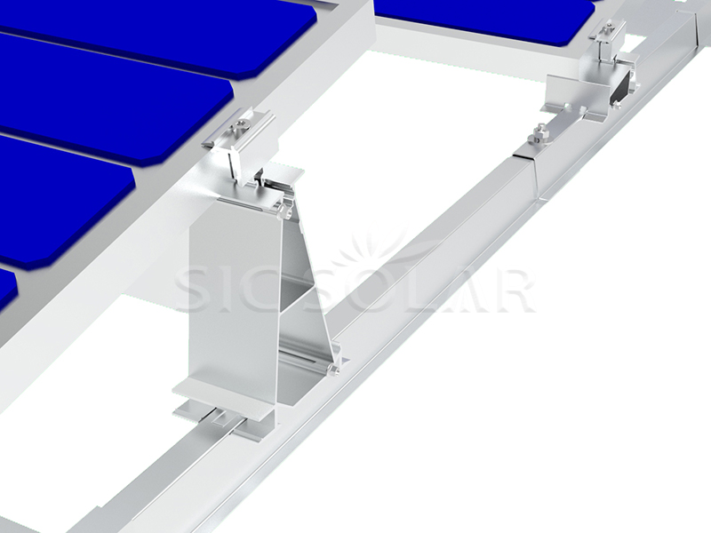 Flat roof ballasted mounting bracket system
