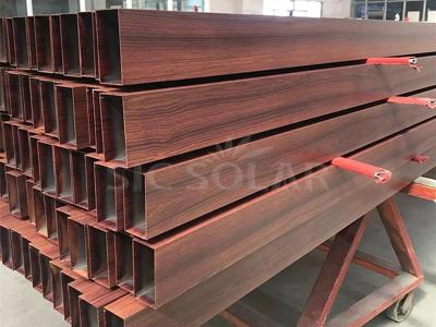 aluminum products with a wood grain finish