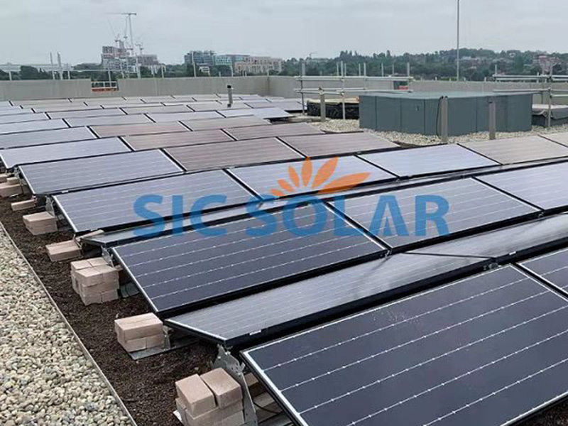 南アフリカの 2MW PV バラスト屋根設置システム | Sic-solar.com