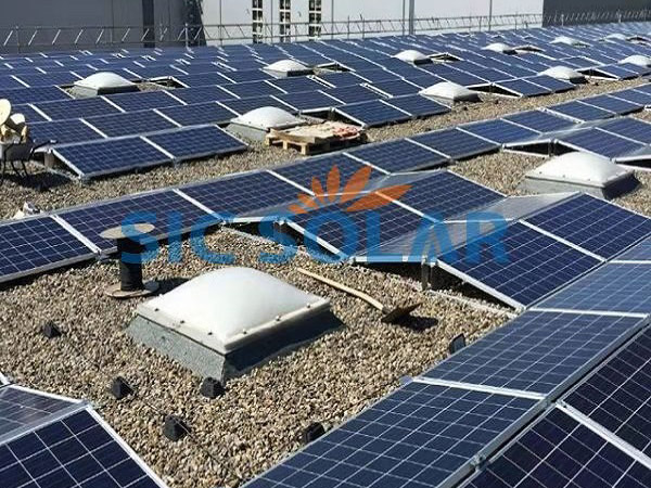 ドイツの2MW平屋根太陽光発電設置構造 | Sic-solar.com