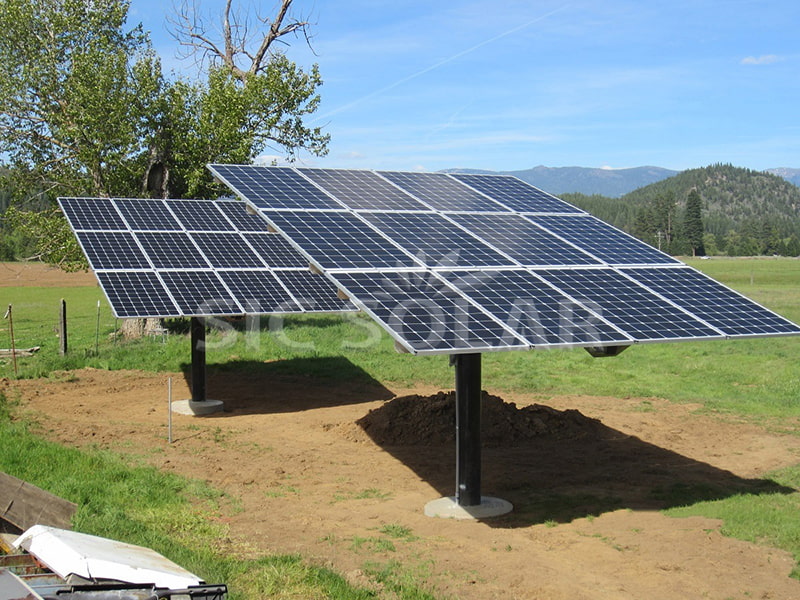 米国における15KWソーラーパネルポールマウントシステム